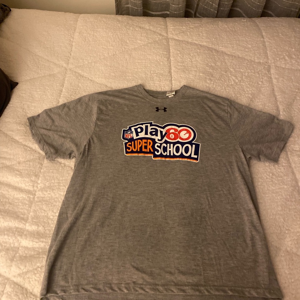 Under Armour Gray Play 60 Super School Tee